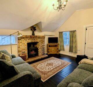 6. Living room fire lit