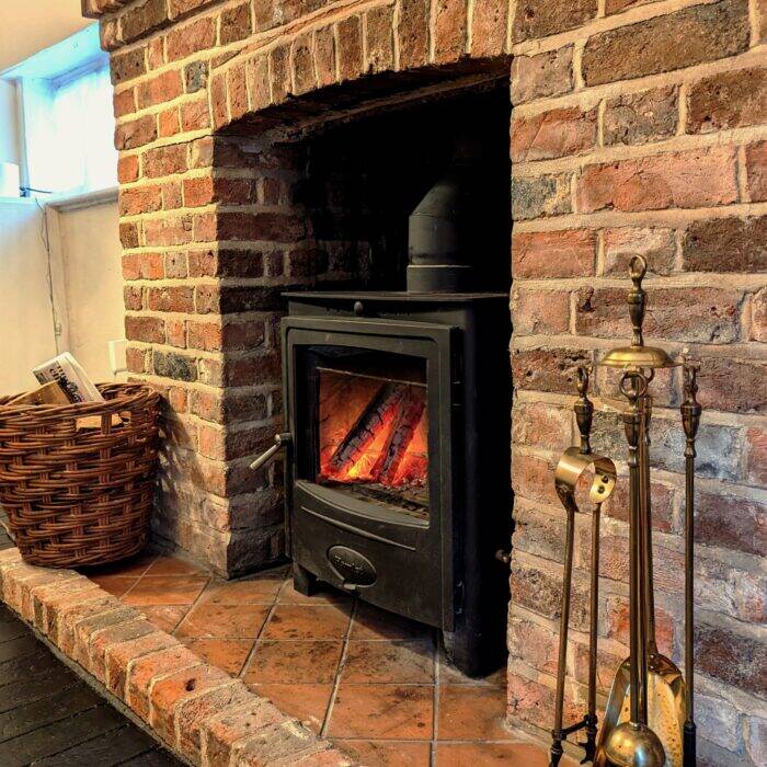 Fireplace close up
