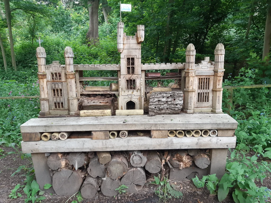 A bug hotel - made up of spare wood and twigs - at Knebworth's Wilderness trail.