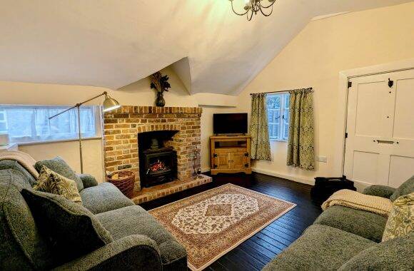 6. Living room fire lit