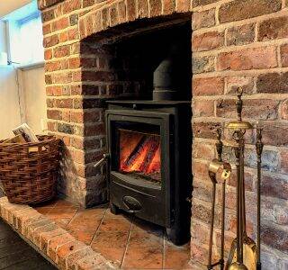 Fireplace close up