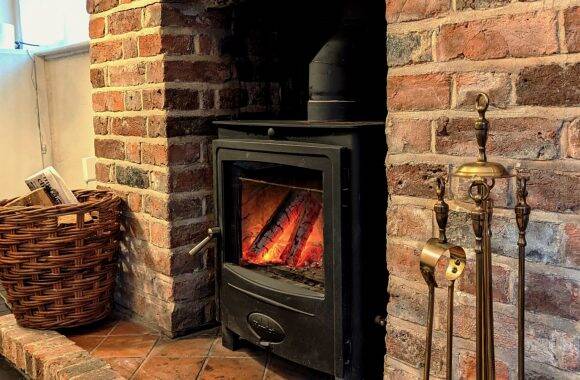Fireplace close up